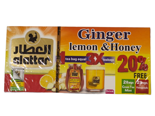 Al-Attar Ginger, Lemon and Honey Herbal Tea 24 Bags