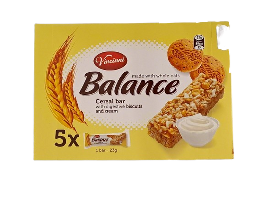 Vincinni Balance made with whole oats Cereal bar