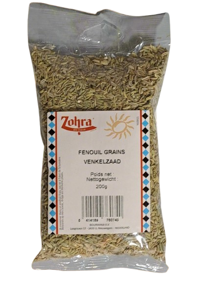 Zohra Fenouil Grains Venkelzaad 200G