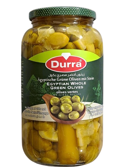Durra Egyptische hele groene olijven