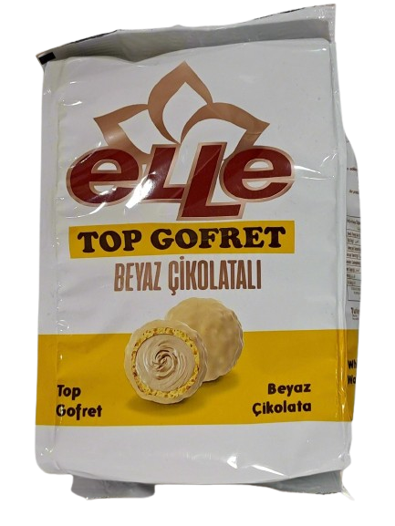 Elle Top Gofret Beyaz Ciklatali