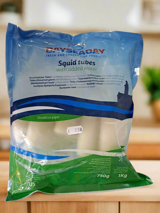 Squid tubes with added water
