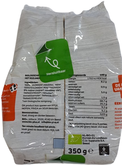 Bio+ Granola met Rozijnen