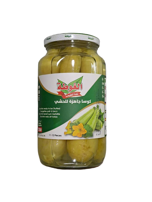 Al Gota Courgette Klaar Om Gevuld Te Worden