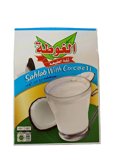 Al-Gota Sahlab With Coconut  is a creamy, Middle Eastern beverage