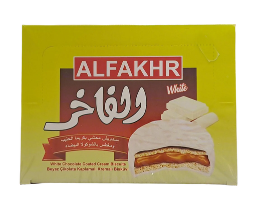 Alfakher White Chocolate Coated Cream Biscuits