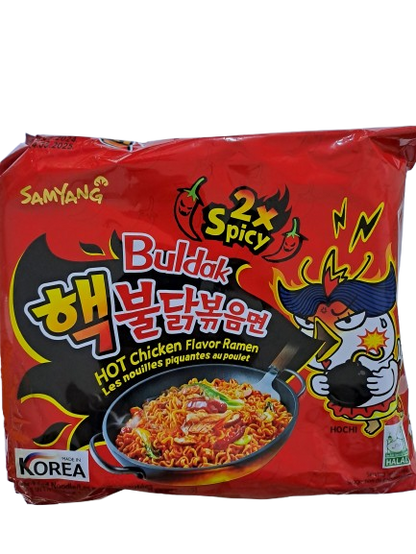 Buldak Hot Chicken Flavor Ramen 2x Spicy Pak 5 Stuks