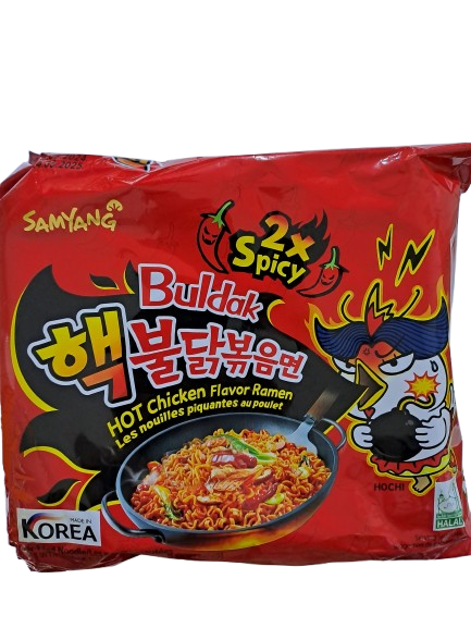 Buldak Hot Chicken Flavor Ramen 2x Spicy Pak 5 Stuks