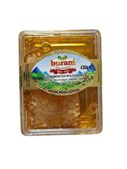 Buram Naturel Petekli Ciçek Bal 430g