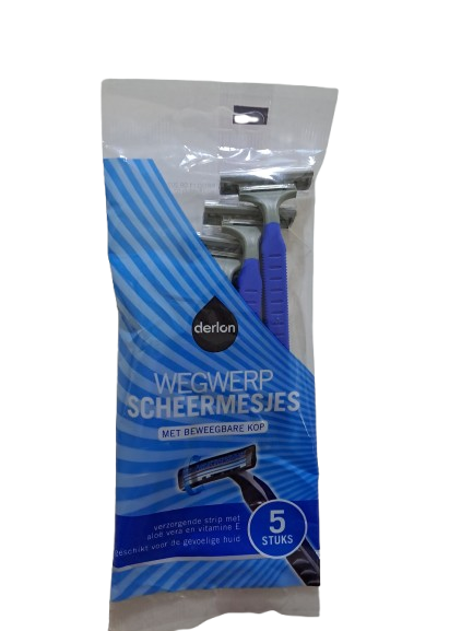 Derlon Wegwerp Scheermesjes 5 Stuks