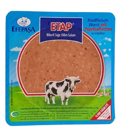 Etap Rindfleisch Wurst Mit Paprikaflocken In Scheiben