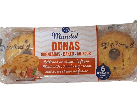 Mandul Donas Filled With Strawberry Cream