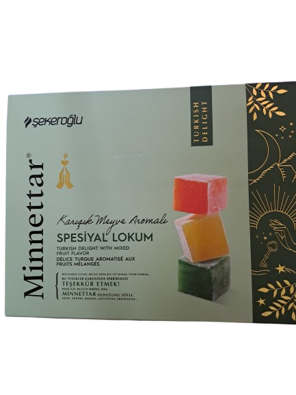 Minnettar Turkish Delight With  Mixed Fruit Flavor