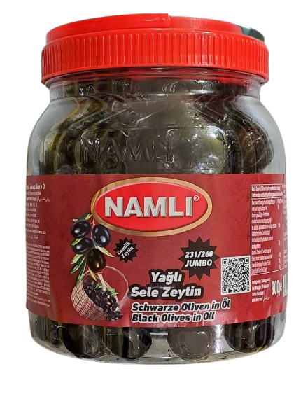 Namli zwarte olijven in olie