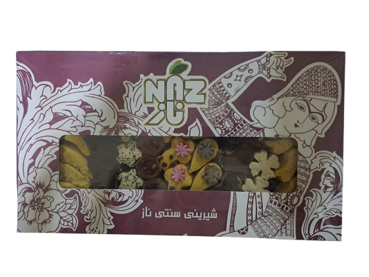 Packaged snacks with decorative box featuring floral patterns