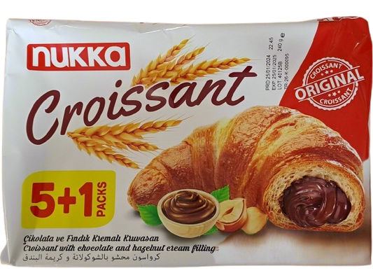 Nukka Croissant With Chocolate And Hazelnut cream filling