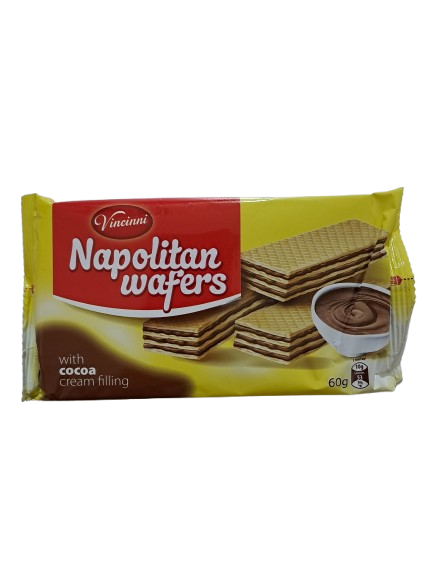 Vincinni Napolitan Wafers With Cocoa Cream Filling