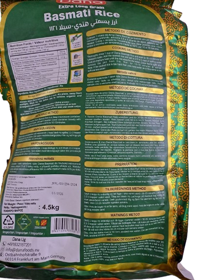 Dana Basmati Rice Extra long Grain