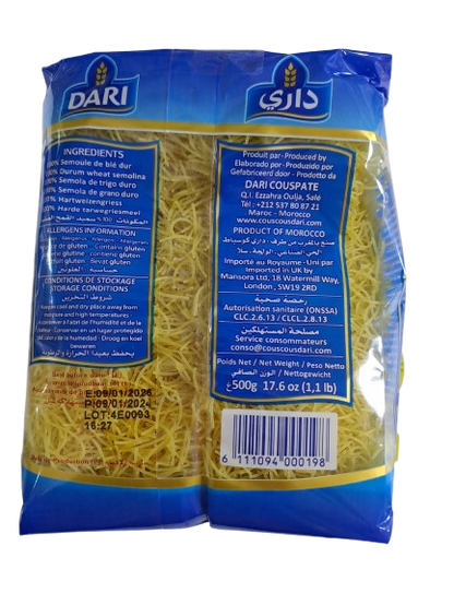 Dari Cheveux dange Angel hair Pasta