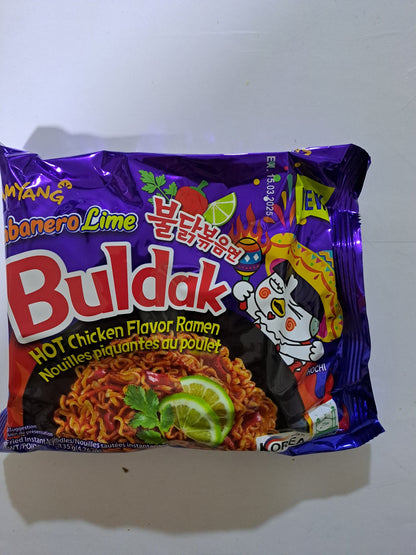 Buldak Habanero Lime Hot Chicken Flavor Ramen per Stuk