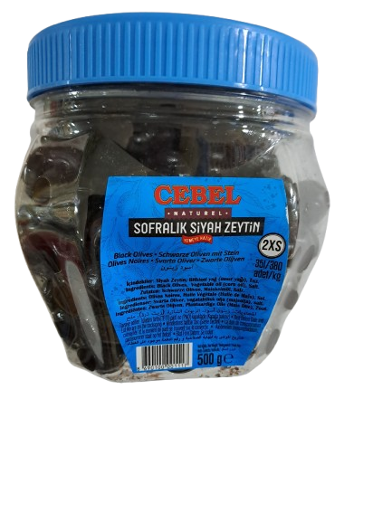 Cebel Sofralik Siyah Zeytin Zwarte Olijven(Blauwe verpakking)