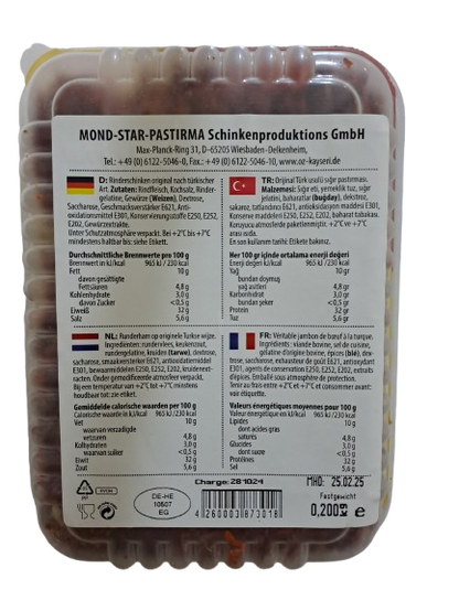 Yemeklik Rinderschinken