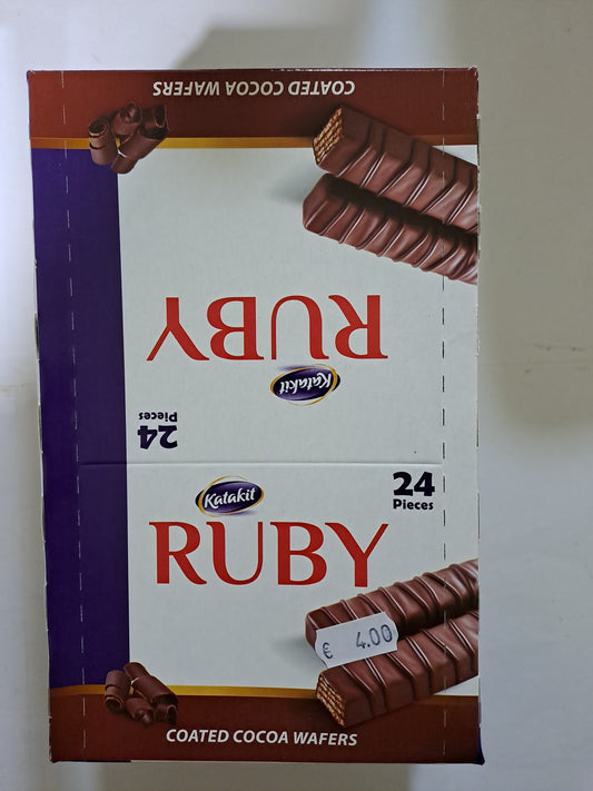 Ruby Coated Cocoa Wafers