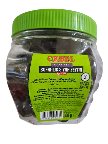 Cebel Sofralik siyah zeytin zwarte Olijven