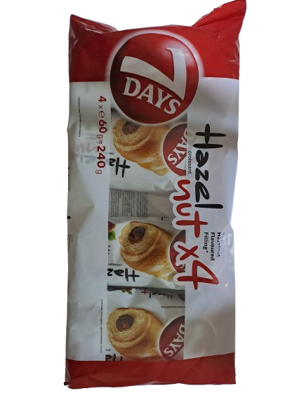 Mondelez 7 Days Hazul Nut Croissant 4stuks