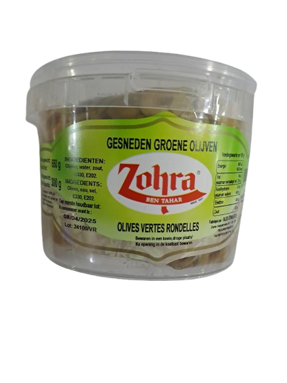 Zohra Gesneden Groene olijven