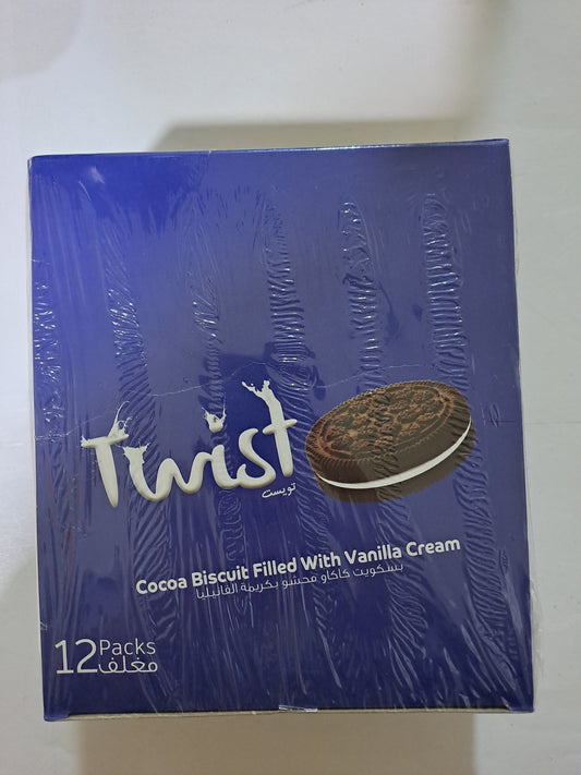 Twist Cocoa Biscuit Filled With Vanilla Cream 12 Packs