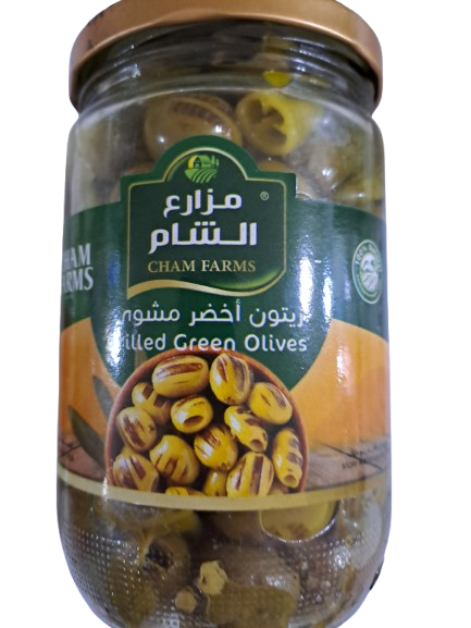 Cham Farms Gegrilde Groene Olijven