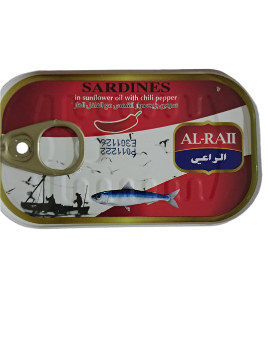 AL-RAII Sardines in sunflower oil With chili pepper