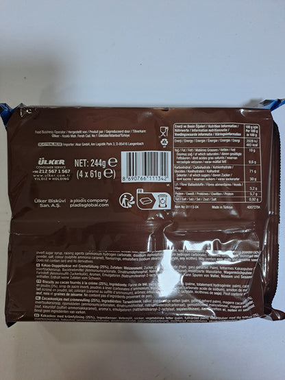Ulker Kremali Cocoa Biscuit With Cream Filling 4 Packs