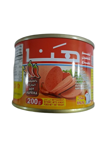 Hana Chicken Luncheon Meat( kleine blikje) Hot Paprika