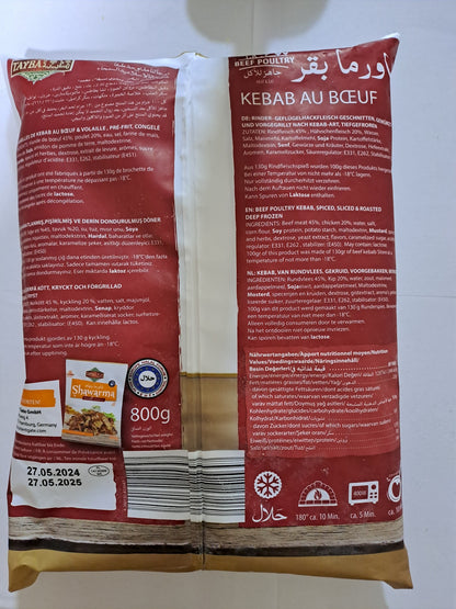 Tayba Shawarma Kebab Au Boeuf& Volaille
