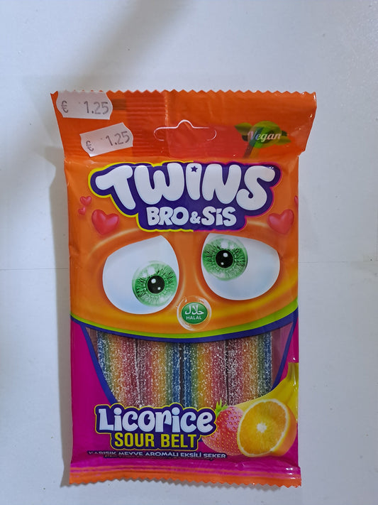 Twins Bro&Sis Licorice Sour Belt